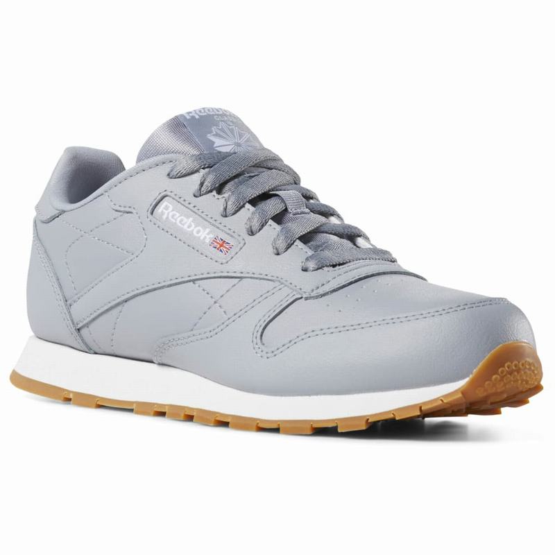 Tenisi Reebok Classic Leather Baieti Gri/Albi Romania SE2584OC